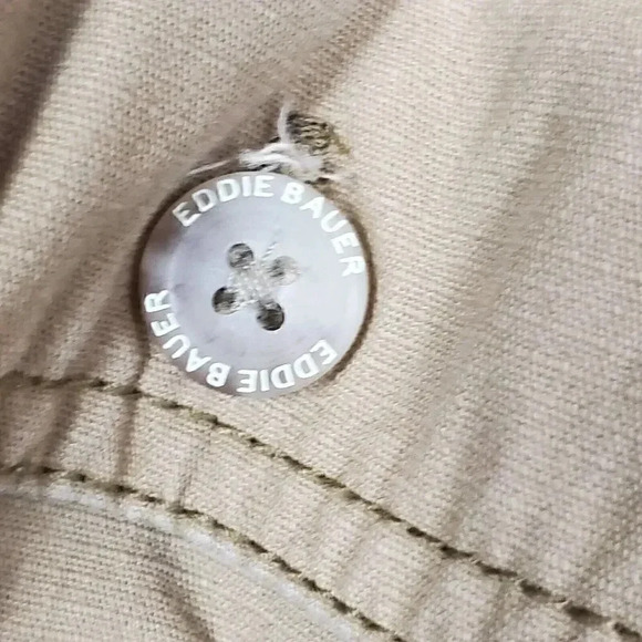 Men's EDDIE BAUER Elastic Pull-On Shorts SZ 2XL Khaki Pockets Hiking Outdoors - Picture 4 of 10